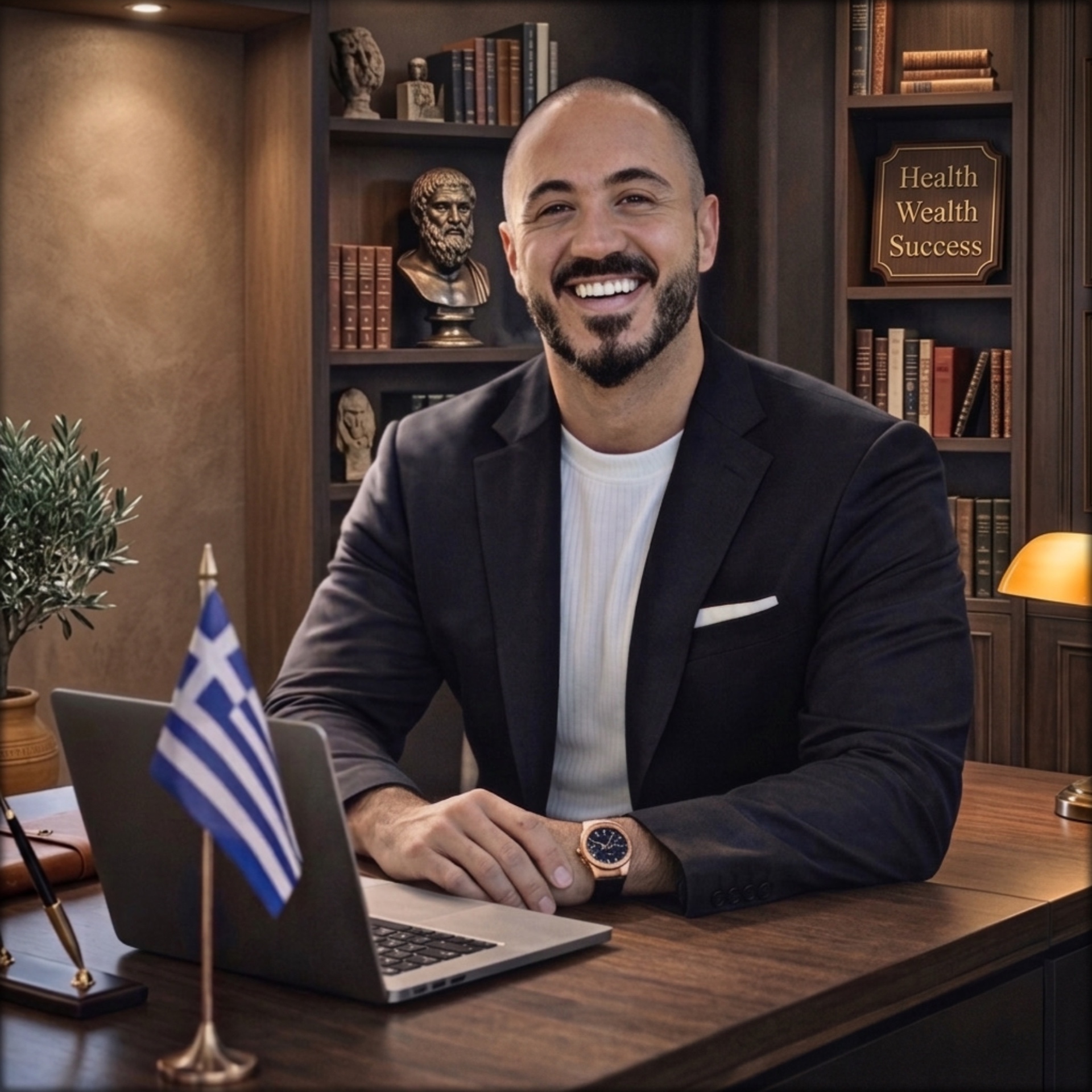Wiam Abboud in his study